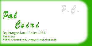 pal csiri business card